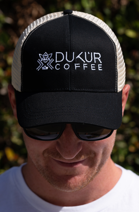 Trucker Black Hat Dukur Coffee  - Organic Recycled