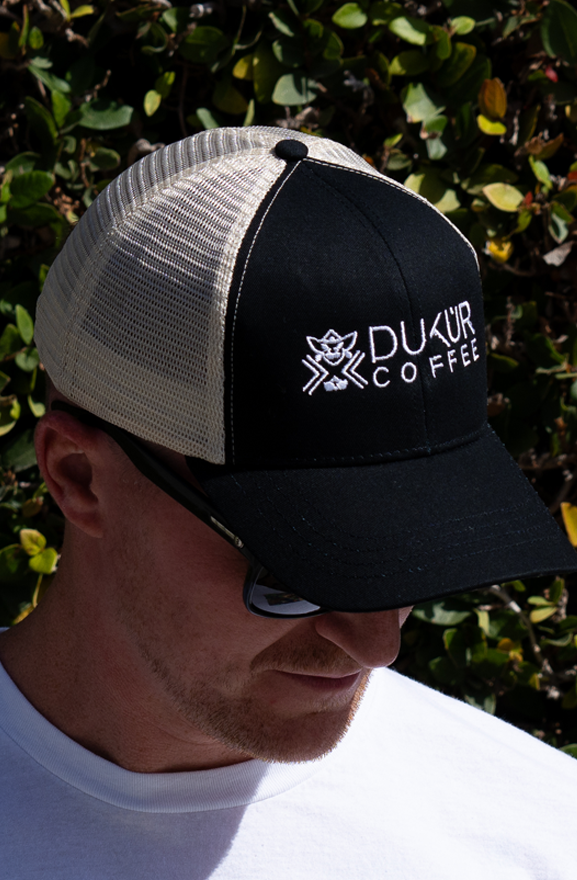 
                  
                    Trucker Black Hat Dukur Coffee  - Organic Recycled
                  
                
